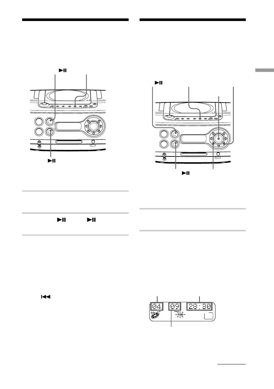 Playing tracks in random order (shuffle play), Creating your own programme (programme play), Playing tracks in random order | Shuffle play), Creating your own programme, Programme play) | Sony ZS-M30 User Manual | Page 15 / 108