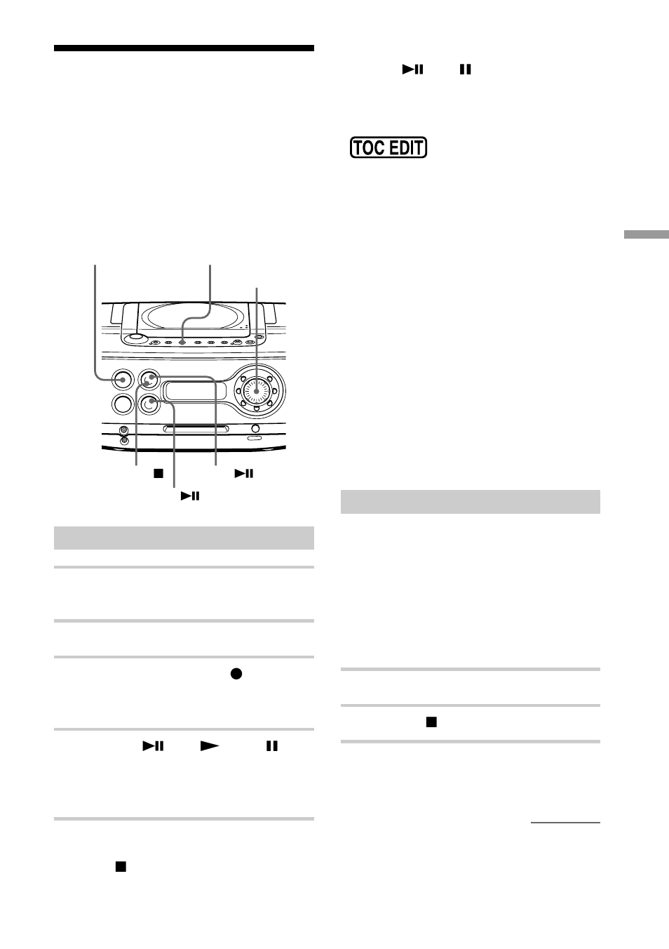 Recording from the radio or a cd, Recording from the radio, Recording from a cd | Sony ZS-M30 User Manual | Page 21 / 108