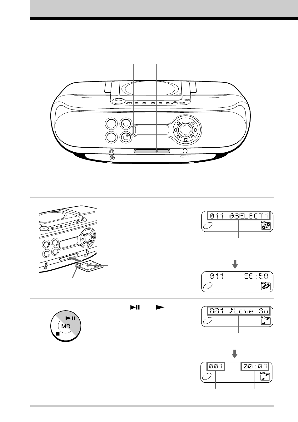 Reproducción de md | Sony ZS-M30 User Manual | Page 60 / 108