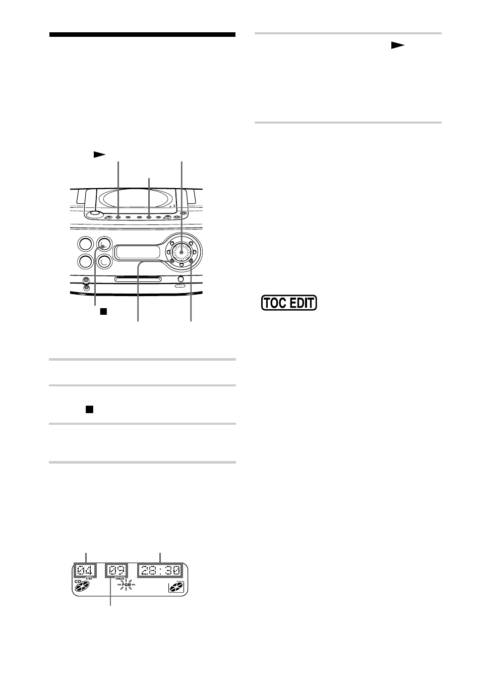 Grabación de pistas programadas, Grabación sincronizada de pistas programadas) | Sony ZS-M30 User Manual | Page 72 / 108