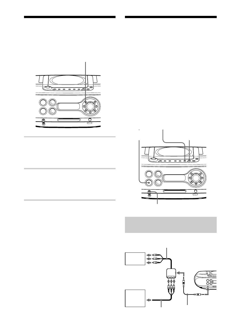 Ajuste del contraste del visor, Componentes opcionales, Conexión de una consola de juegos | Sony ZS-M30 User Manual | Page 94 / 108