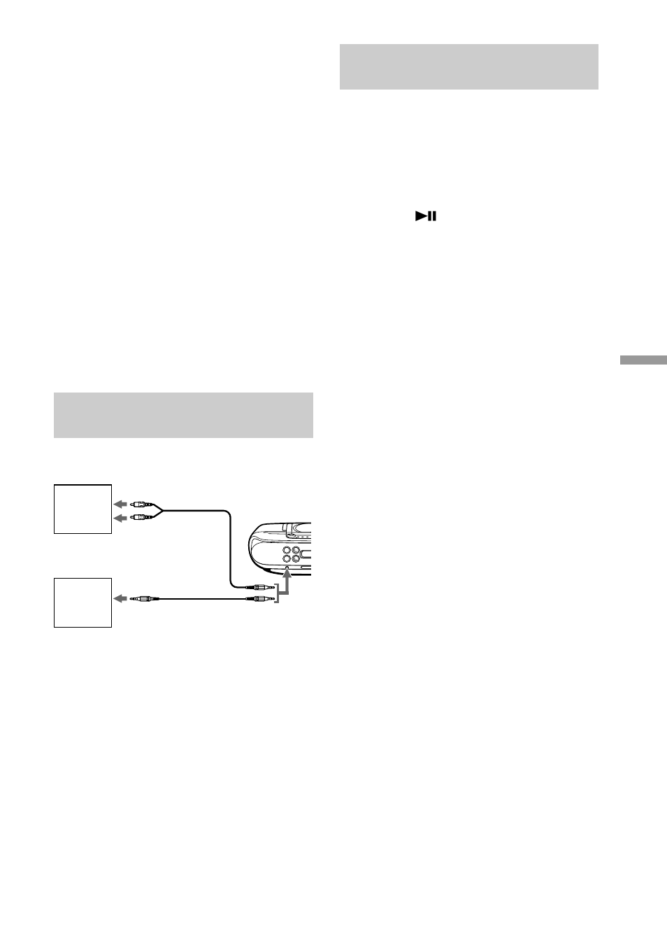 Conexión de un tv o una videograbadora, Grabación del sonido de los componentes conectados | Sony ZS-M30 User Manual | Page 95 / 108