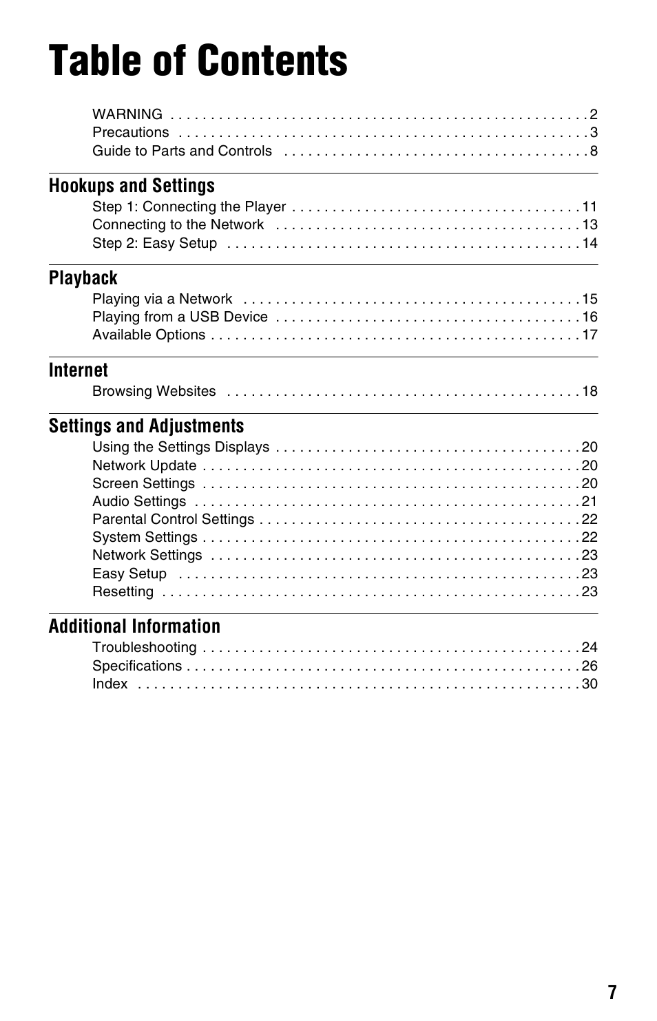 Sony SMP-NX20 User Manual | Page 7 / 32