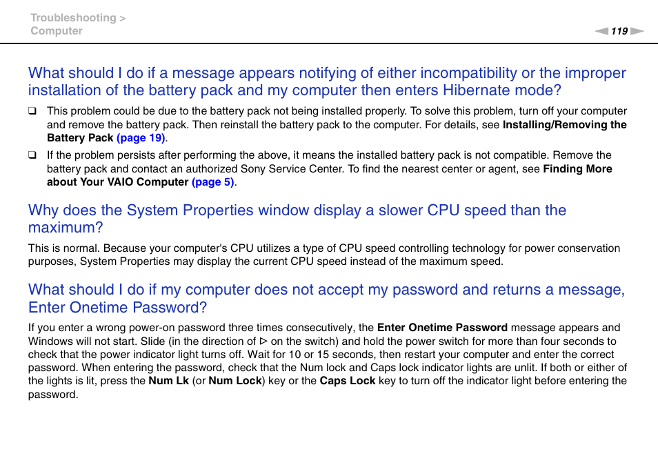 Sony VAIO VGN-P User Manual | Page 119 / 155