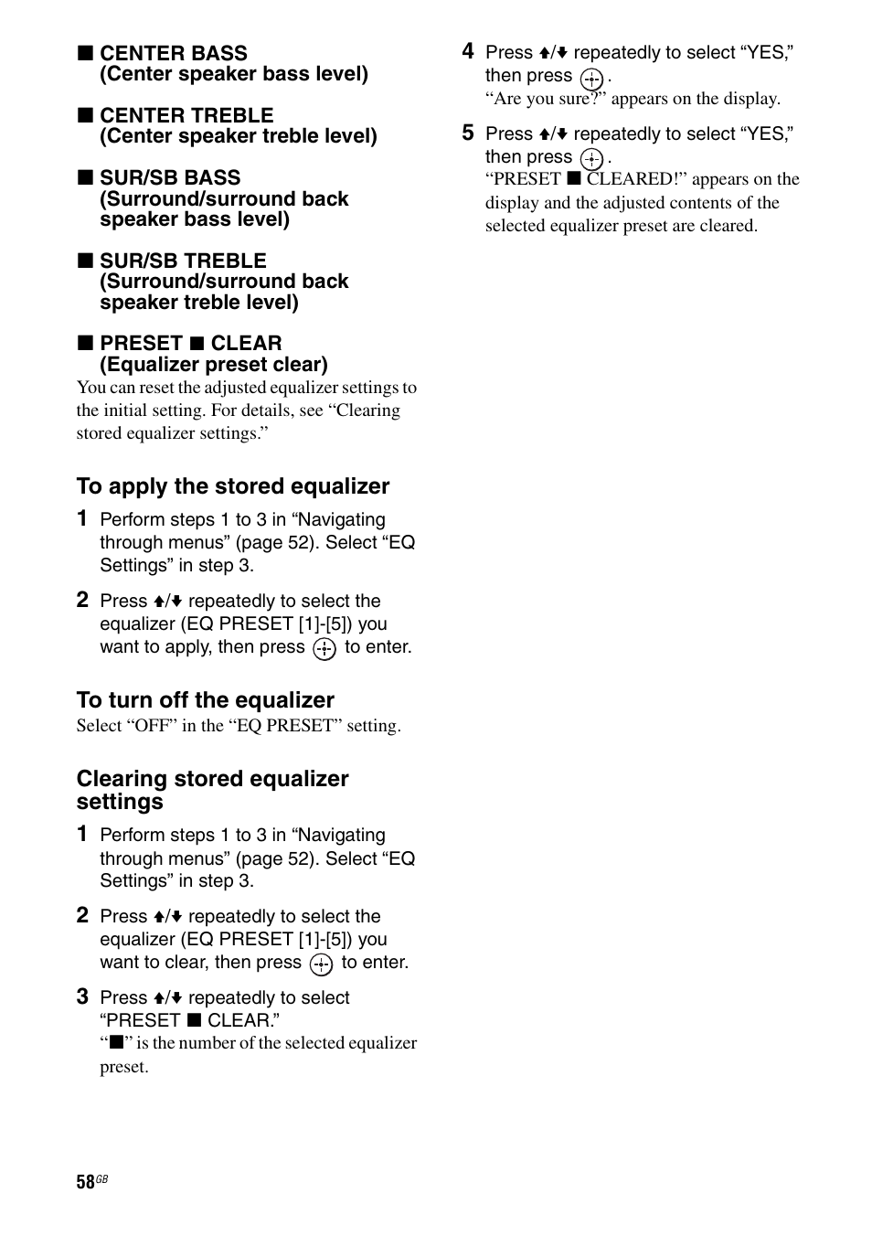 Sony STR-DA1200ES User Manual | Page 58 / 111