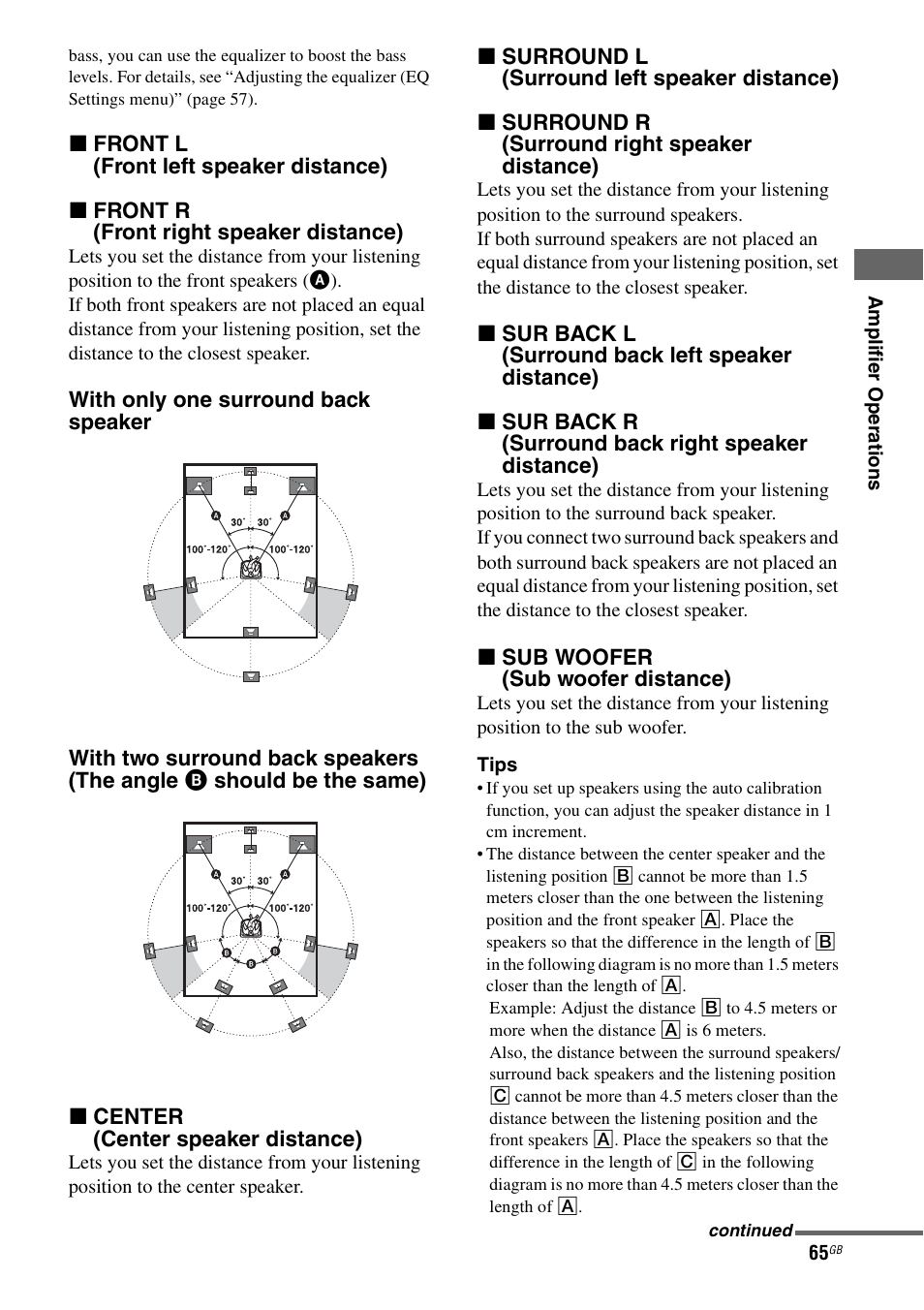 Sony STR-DA1200ES User Manual | Page 65 / 111