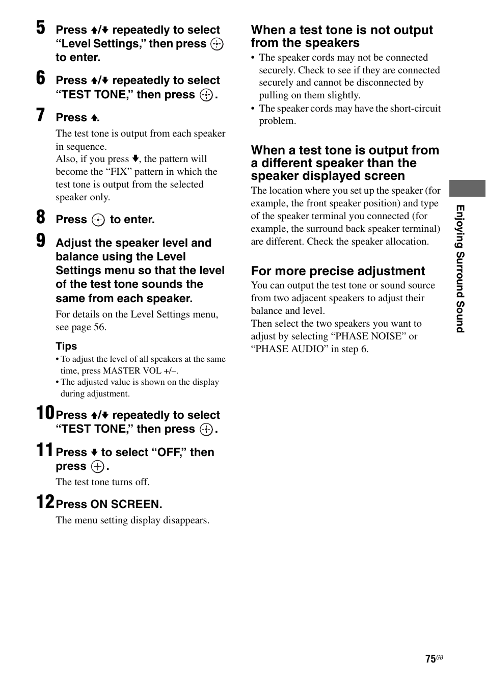 Sony STR-DA1200ES User Manual | Page 75 / 111