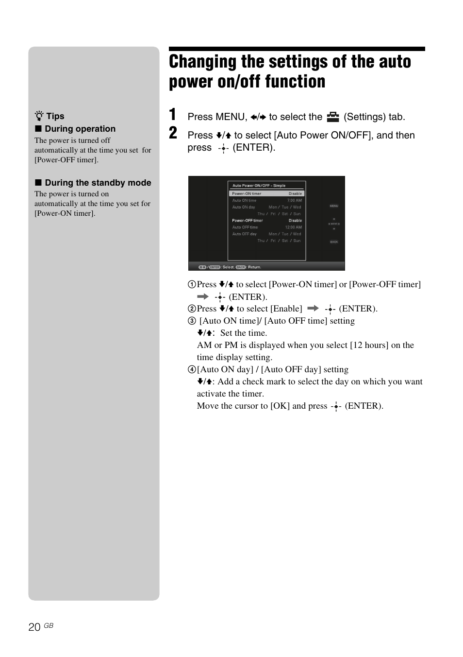 Sony DPF-A73/E73 User Manual | Page 20 / 28