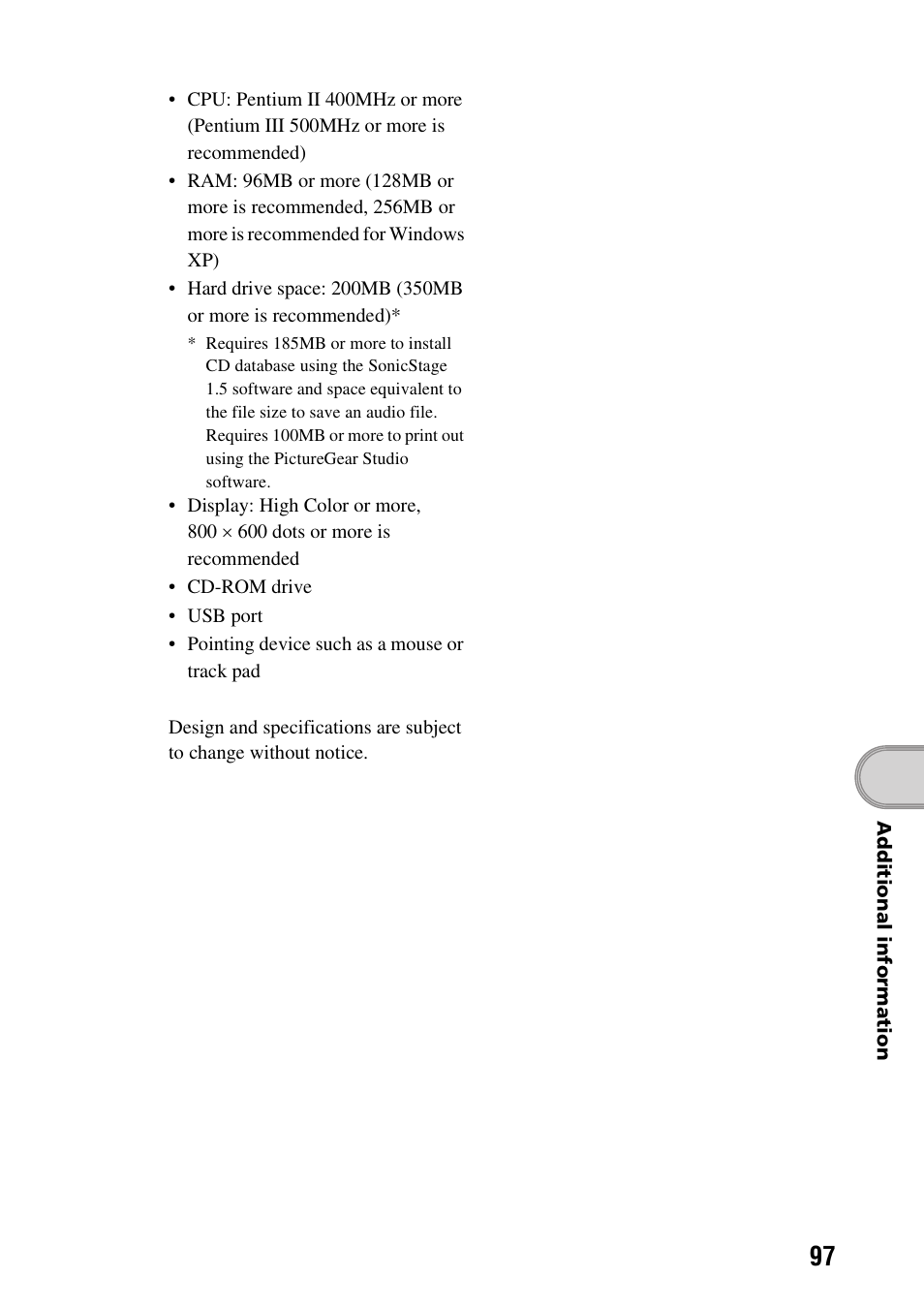 Sony PEG-NX60 User Manual | Page 97 / 104