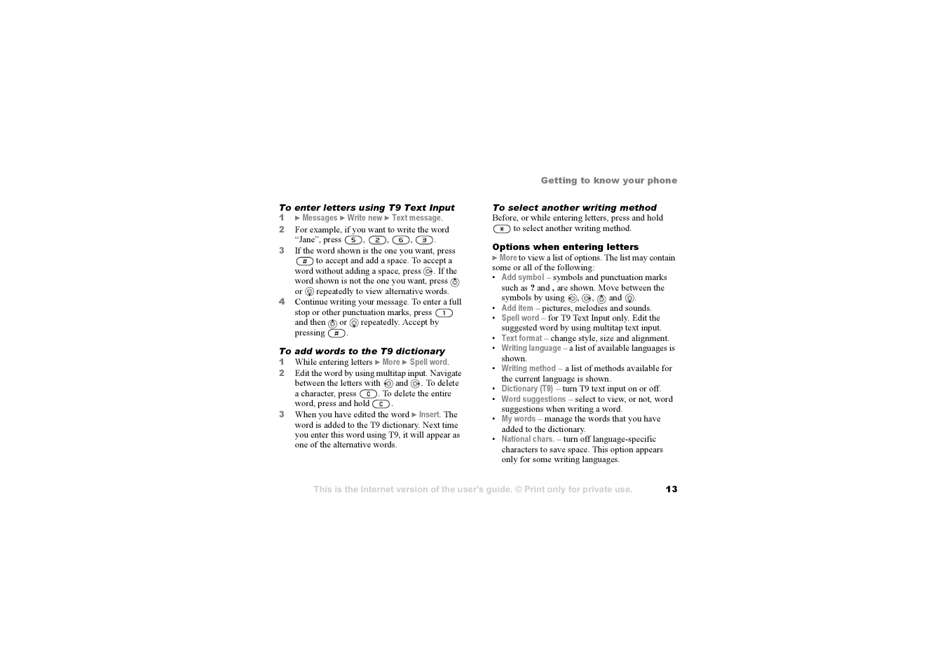 Sony F500i User Manual | Page 13 / 94