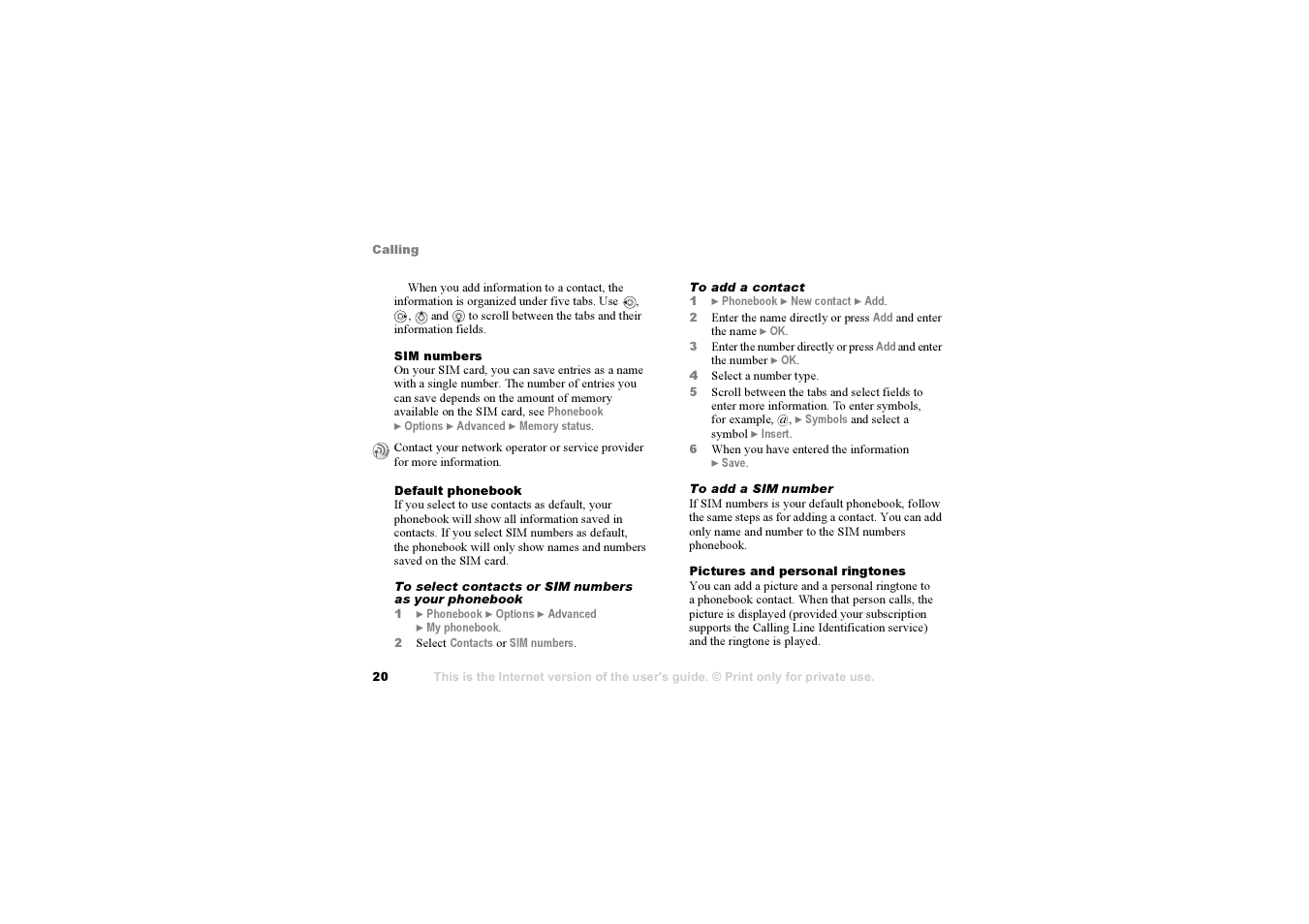 Sony F500i User Manual | Page 20 / 94