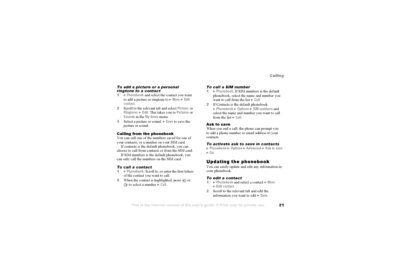Sony F500i User Manual | Page 21 / 94