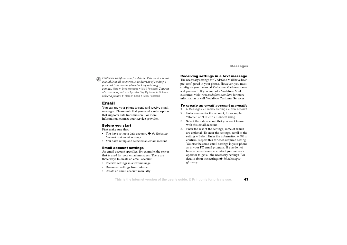 Sony F500i User Manual | Page 43 / 94