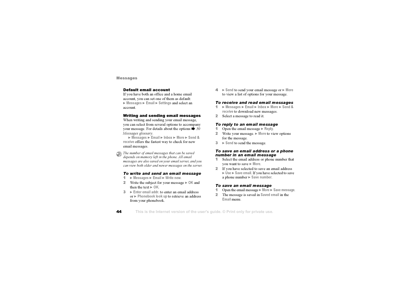Sony F500i User Manual | Page 44 / 94
