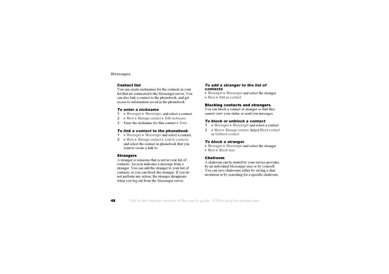 Sony F500i User Manual | Page 48 / 94