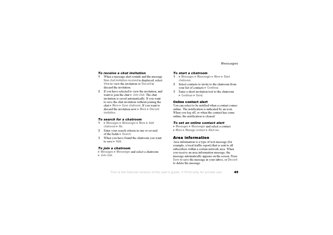 Sony F500i User Manual | Page 49 / 94