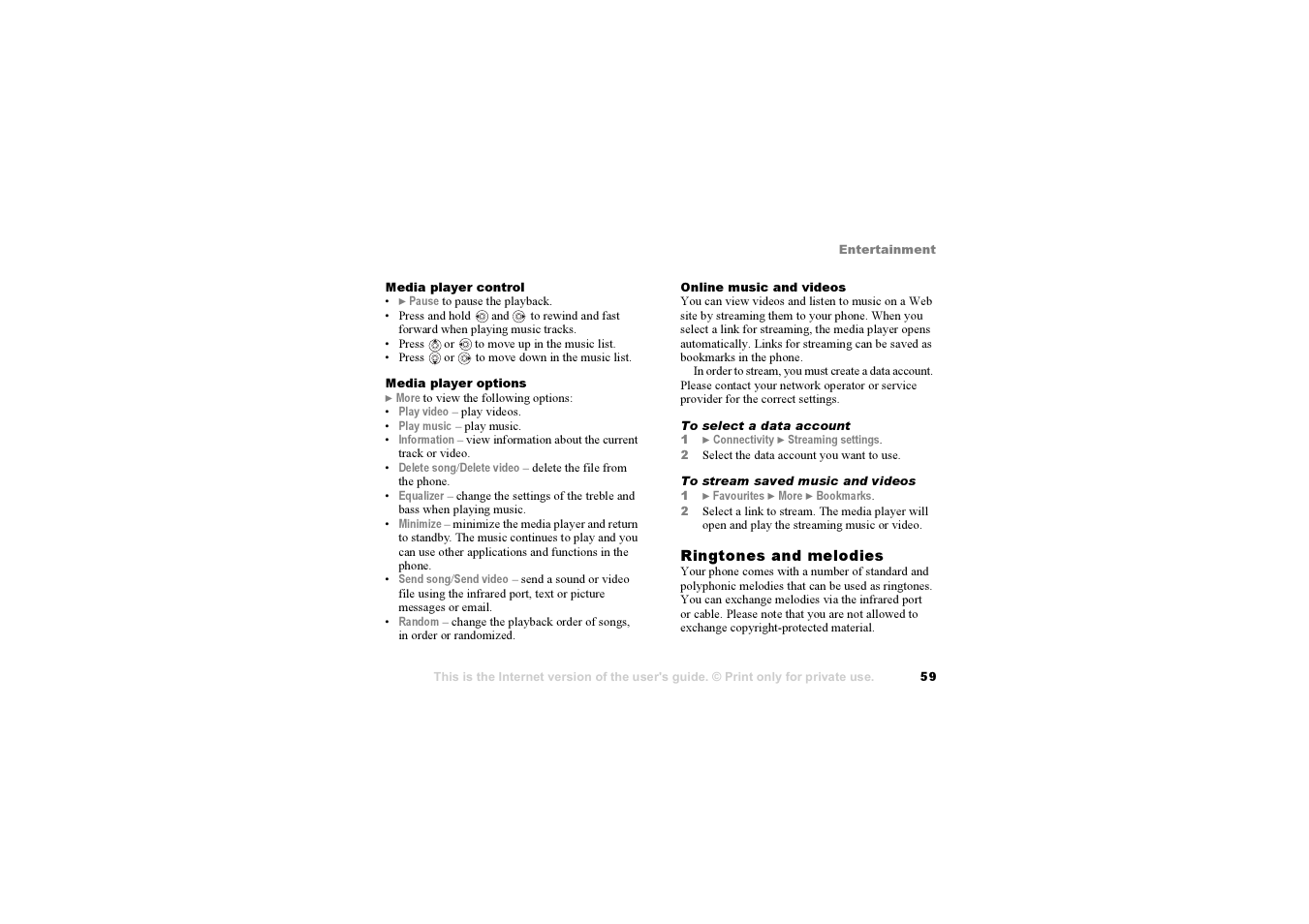 Sony F500i User Manual | Page 59 / 94