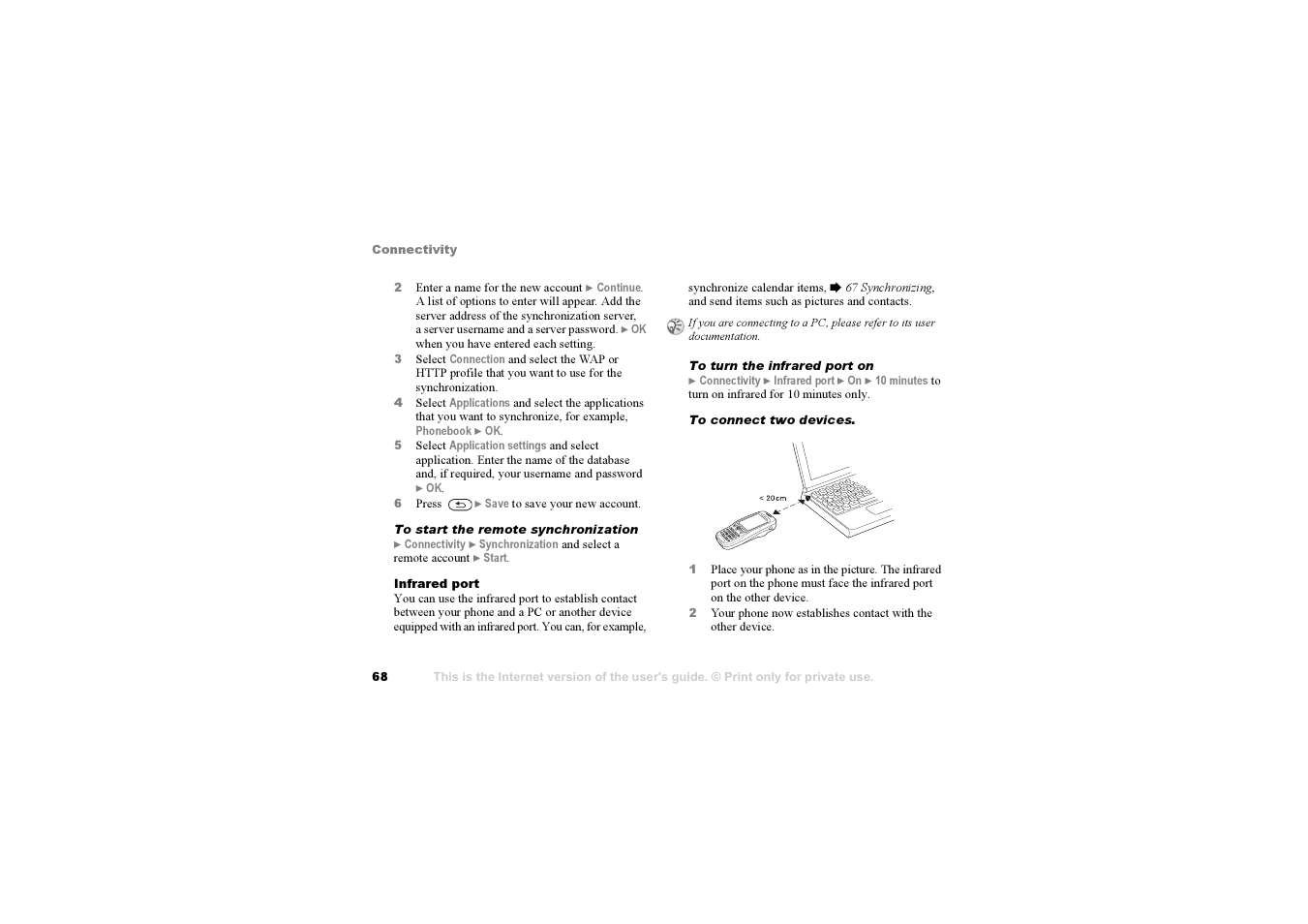 Sony F500i User Manual | Page 68 / 94