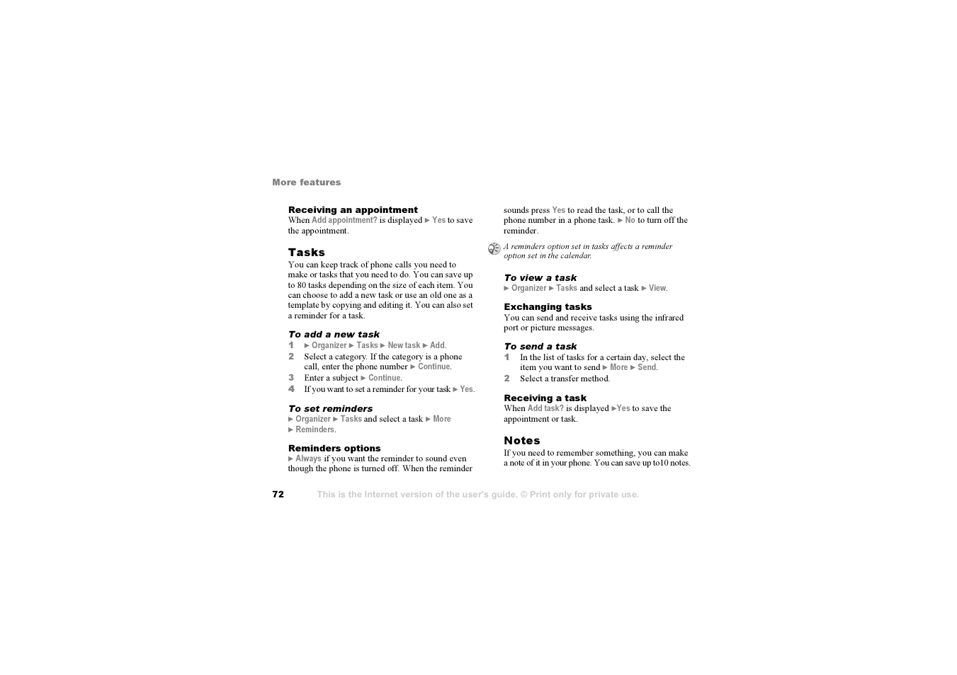 Sony F500i User Manual | Page 72 / 94