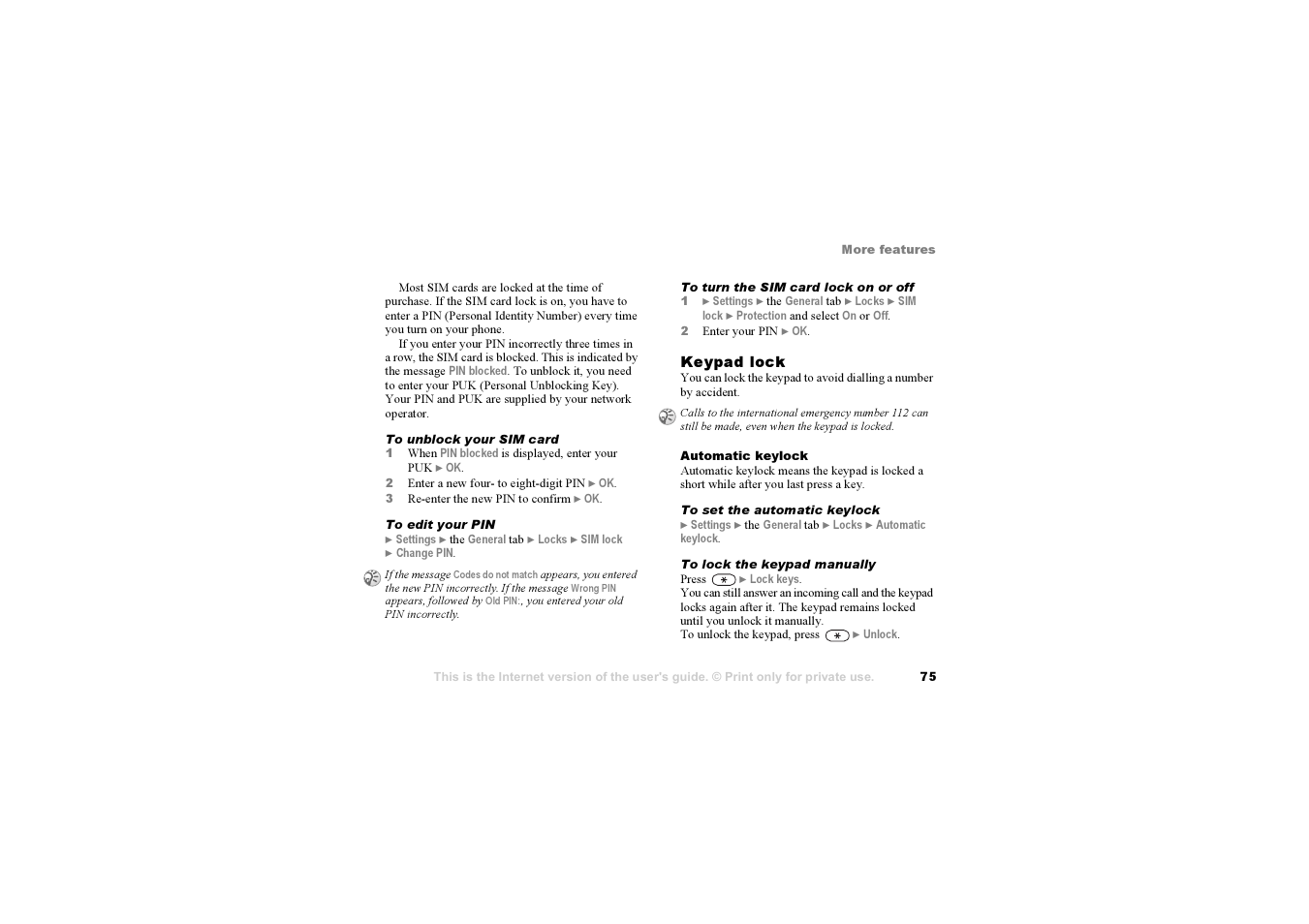 Sony F500i User Manual | Page 75 / 94