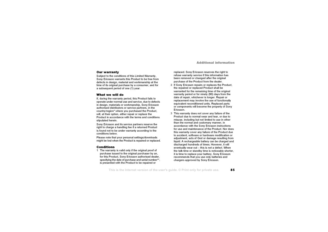 Sony F500i User Manual | Page 85 / 94