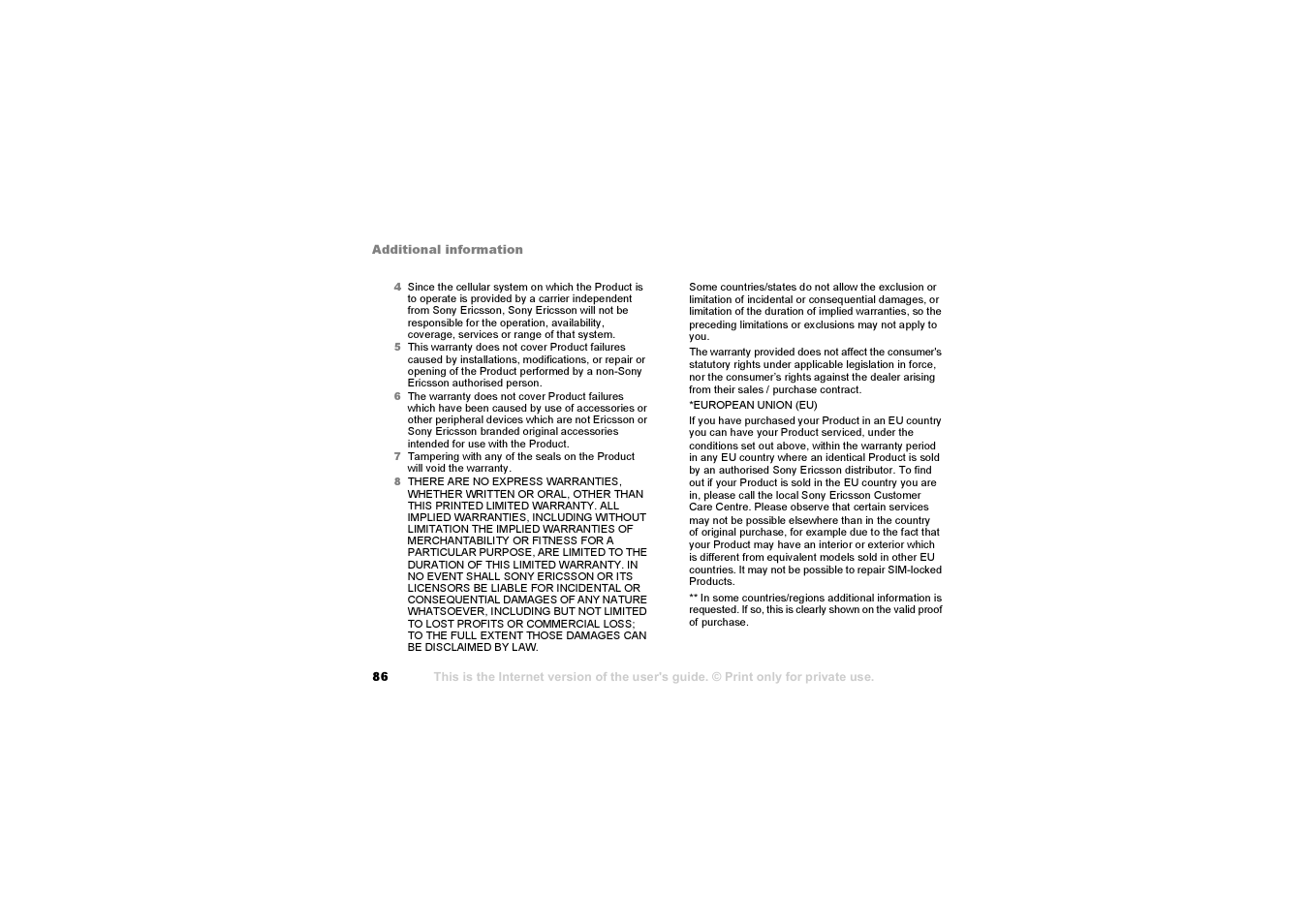 Sony F500i User Manual | Page 86 / 94
