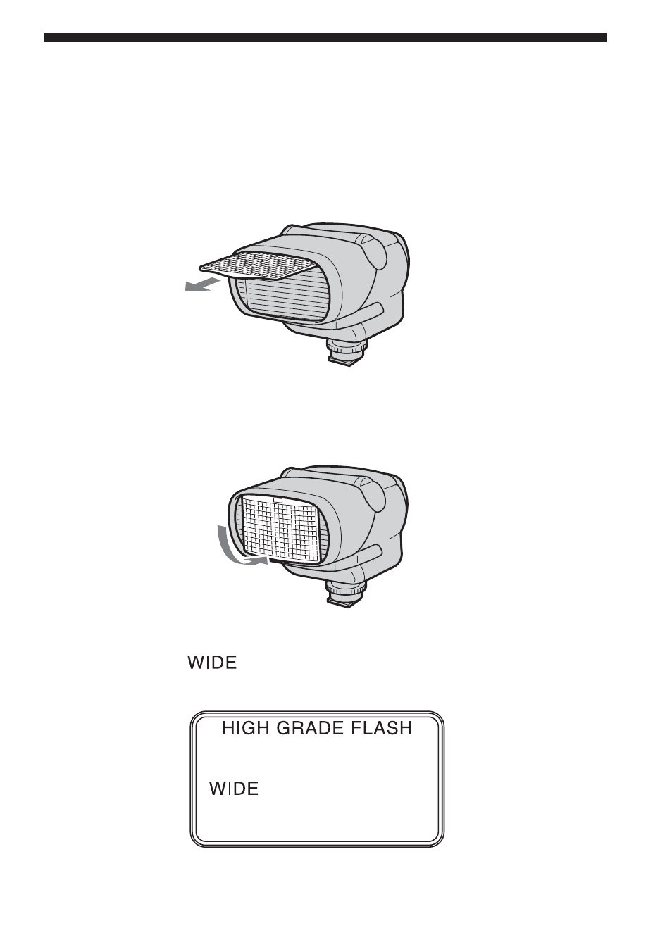 Mounting the wide panel | Sony HVL-F32X User Manual | Page 23 / 88