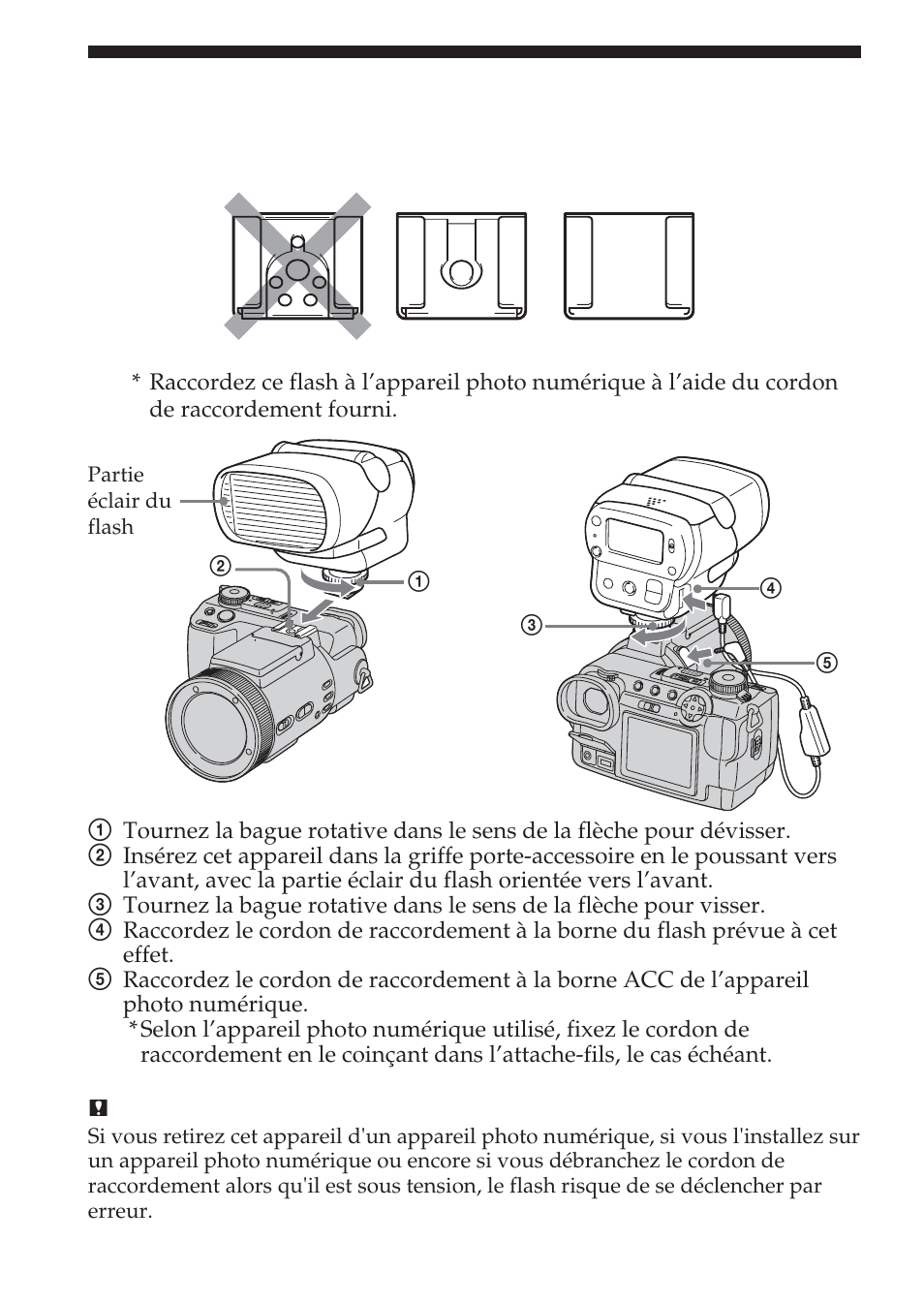 Montage du flash (suite) | Sony HVL-F32X User Manual | Page 42 / 88