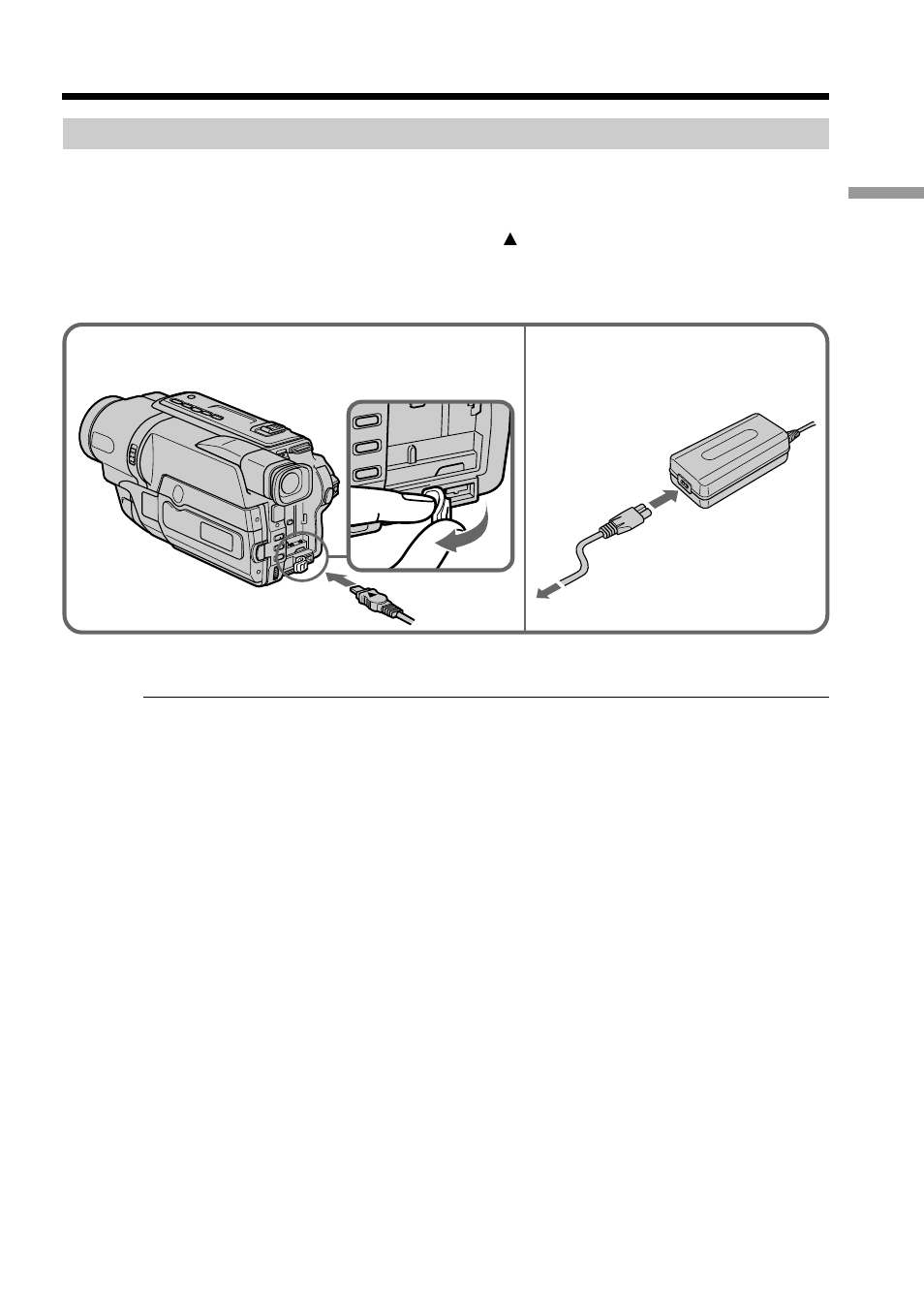 Connecting to a wall outlet | Sony CCD-TRV107 User Manual | Page 15 / 100