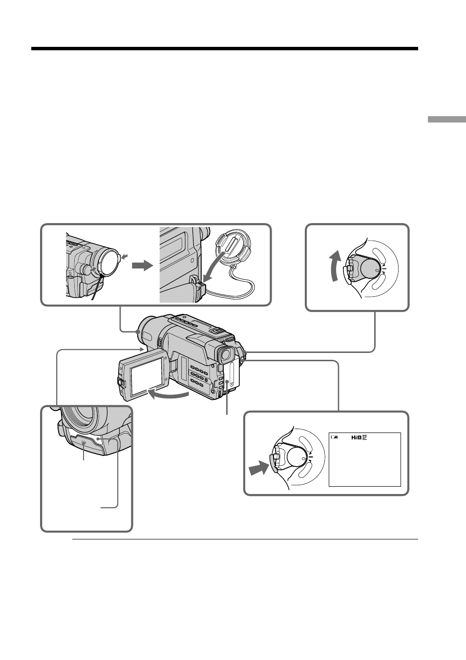 Recording – basics, Recording a picture, Your camcorder automatically focuses for you | Sony CCD-TRV107 User Manual | Page 19 / 100