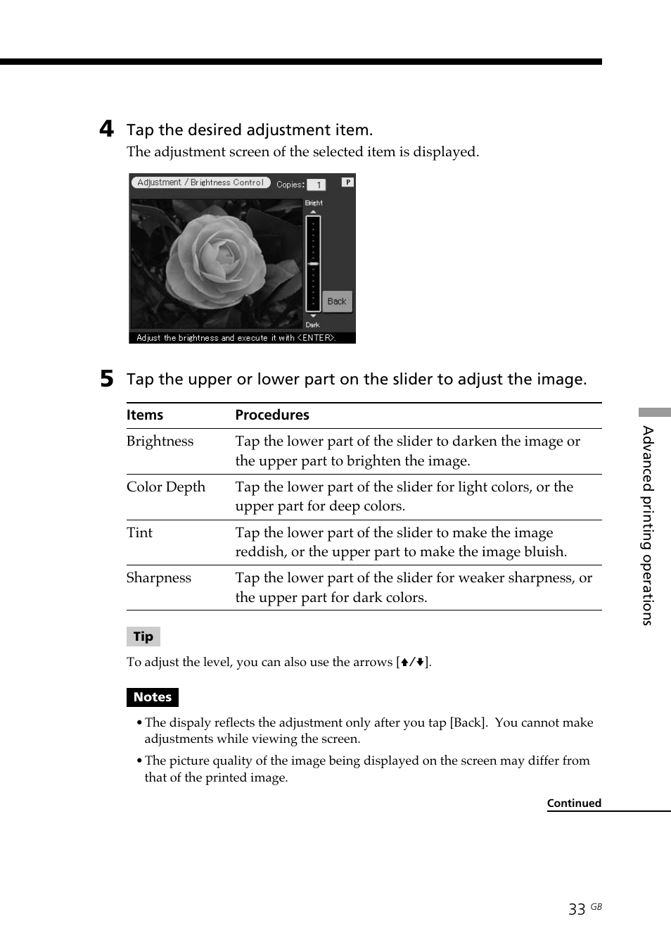 Sony DPP--SV77  EN User Manual | Page 33 / 92