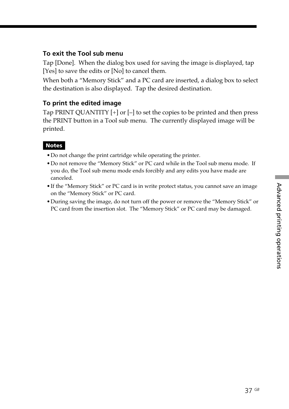 Sony DPP--SV77  EN User Manual | Page 37 / 92