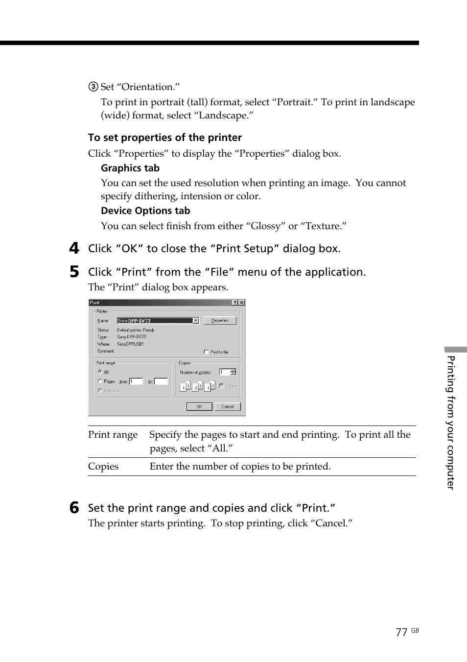 Sony DPP--SV77  EN User Manual | Page 77 / 92