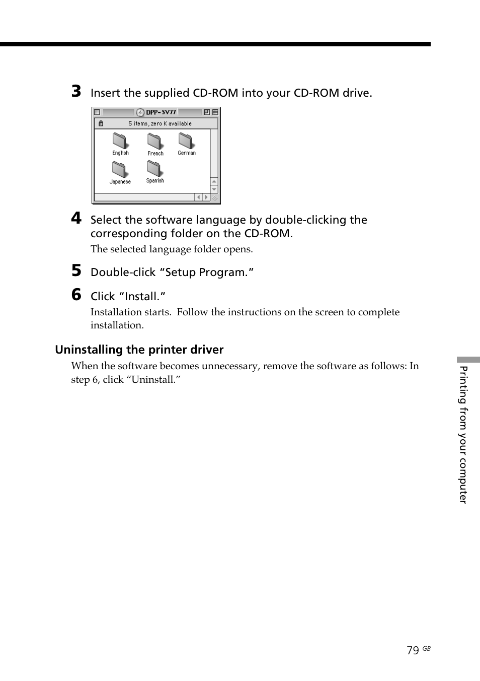 Sony DPP--SV77  EN User Manual | Page 79 / 92