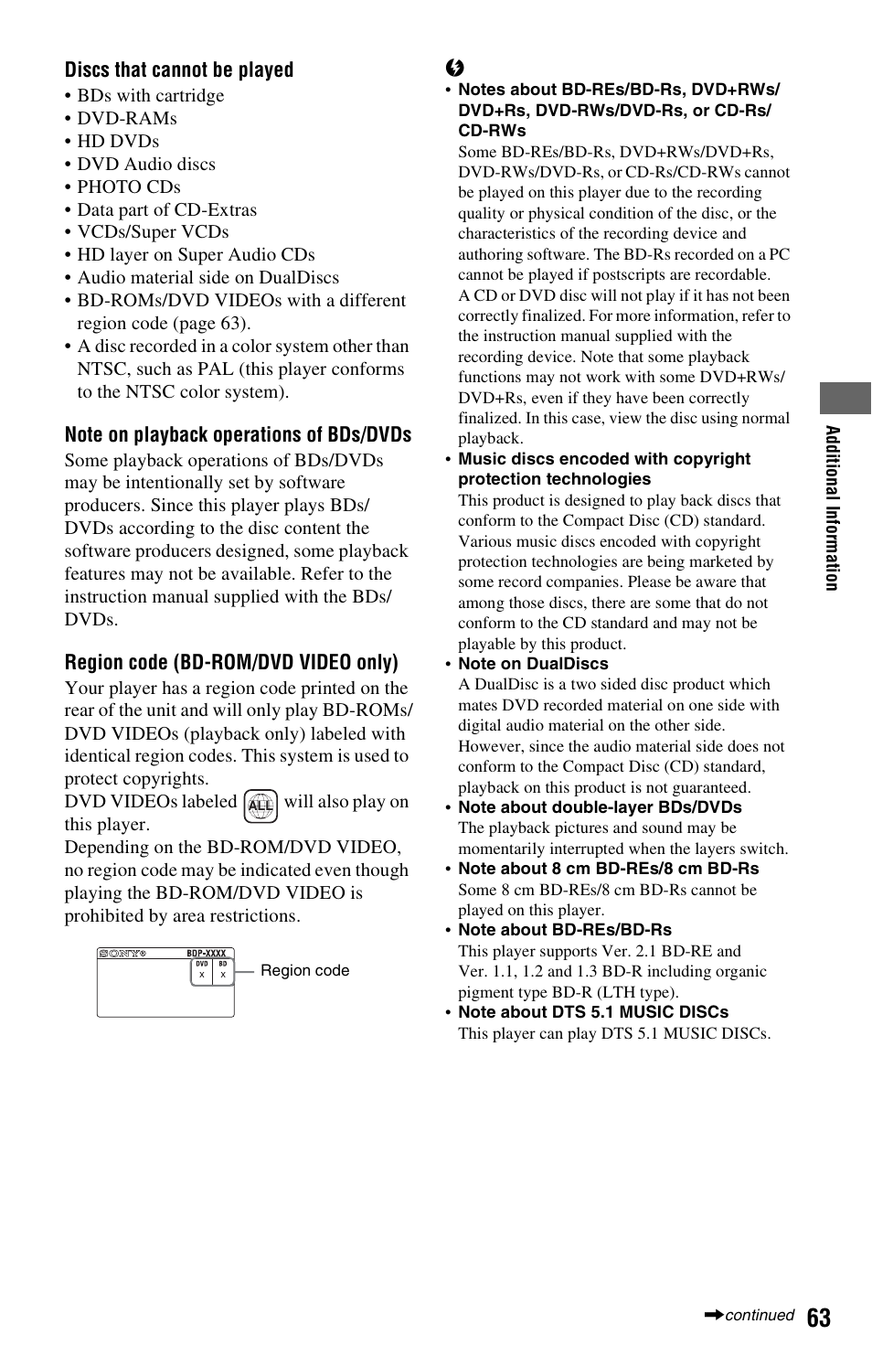 Sony BLU-RAY DISC BDP-N460 User Manual | Page 63 / 71