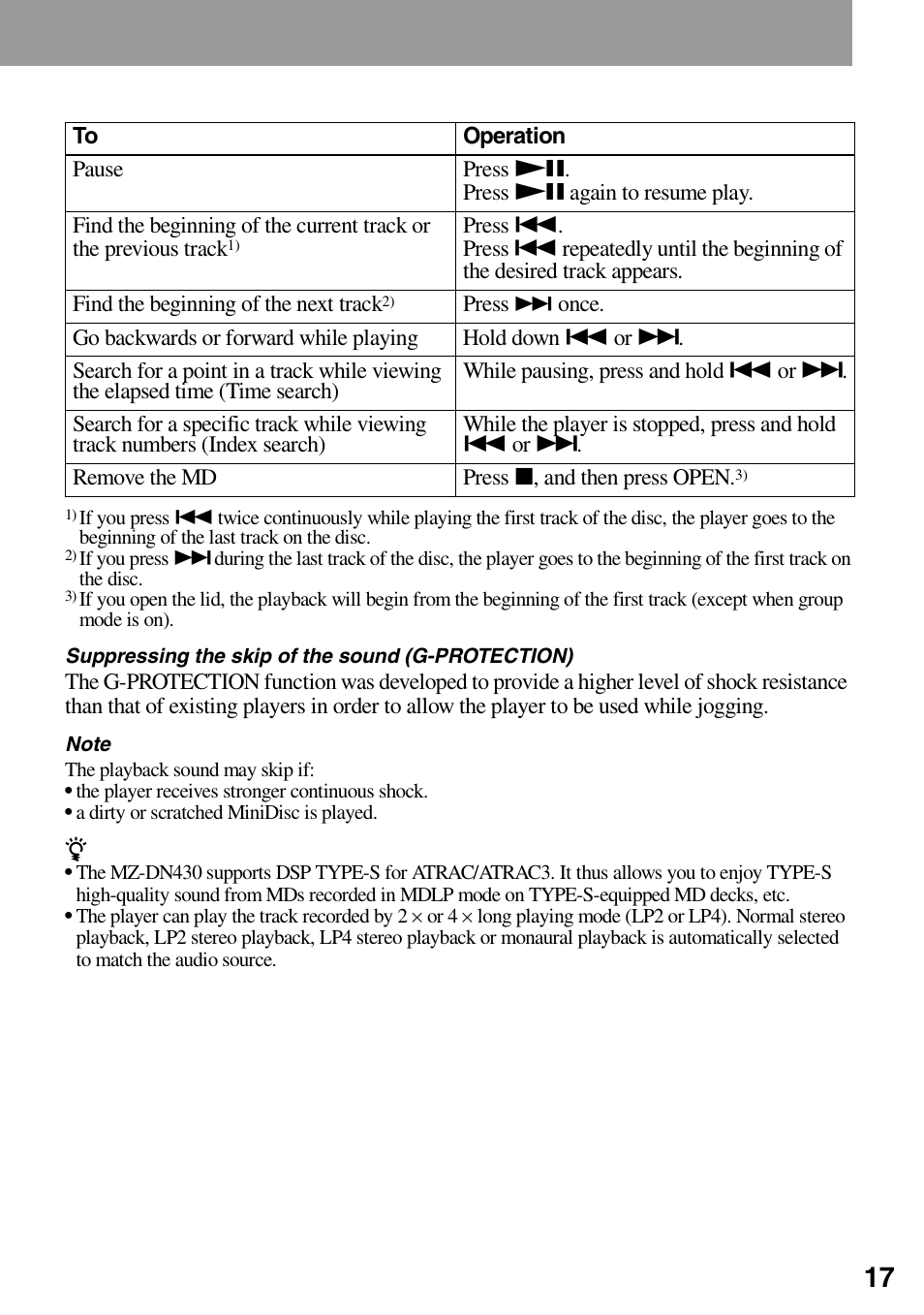 Sony MZ-DN430 User Manual | Page 17 / 56