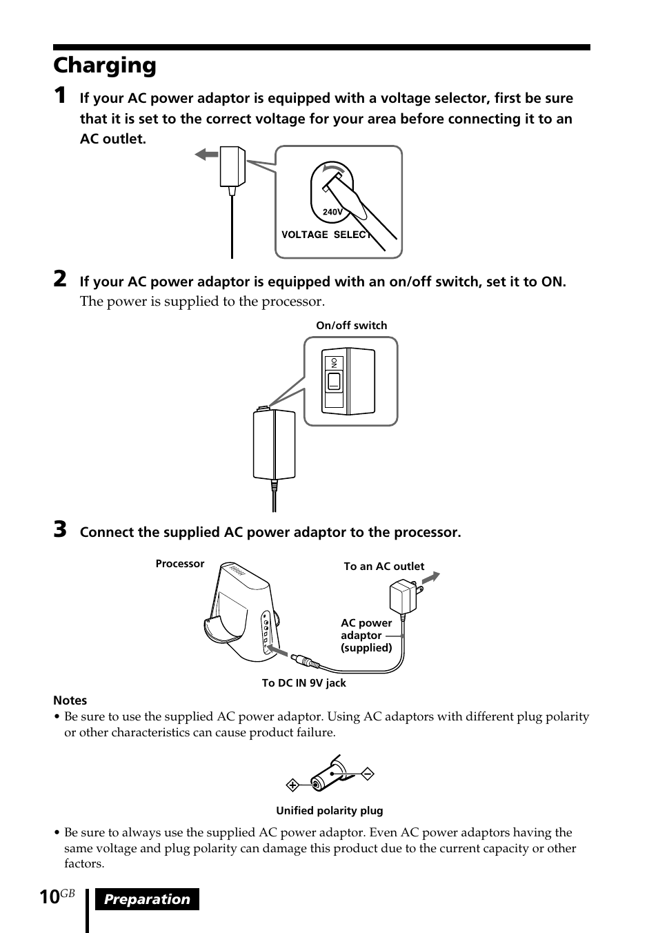 Charging | Sony MDR DS4000 User Manual | Page 10 / 108