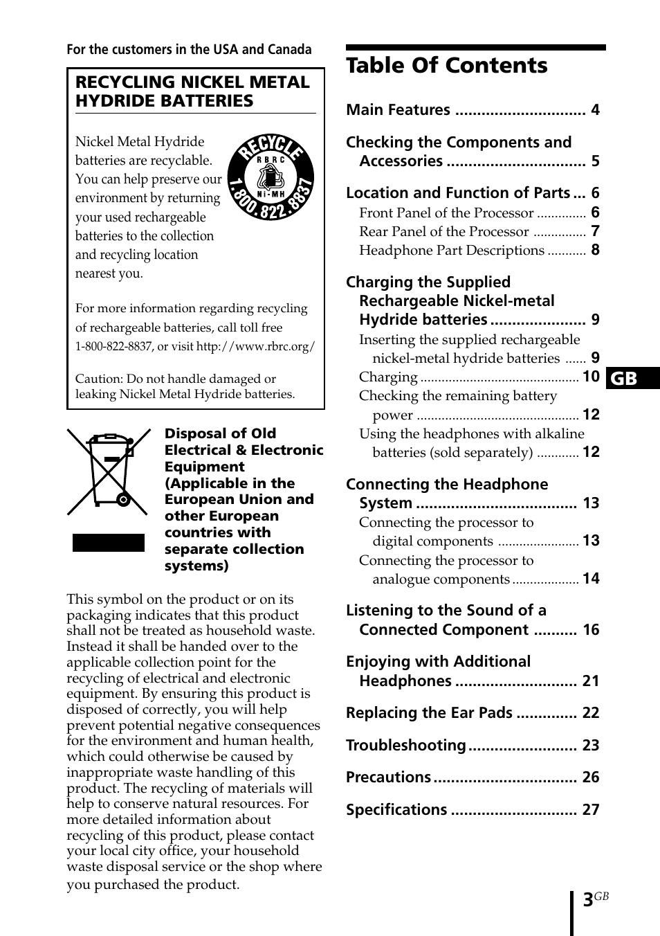 Sony MDR DS4000 User Manual | Page 3 / 108