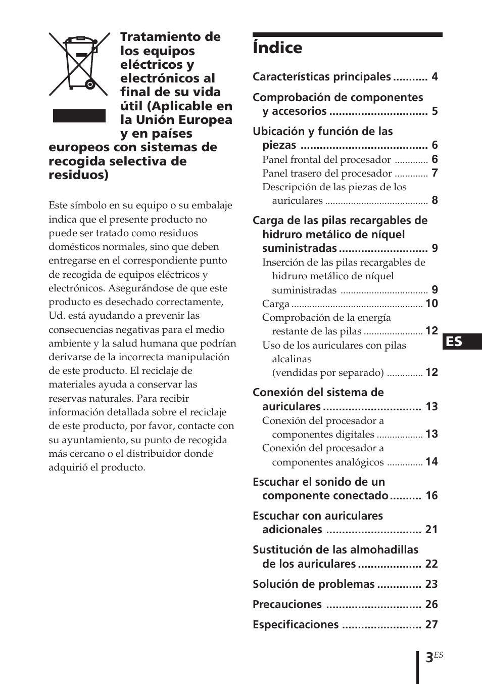 Índice | Sony MDR DS4000 User Manual | Page 55 / 108