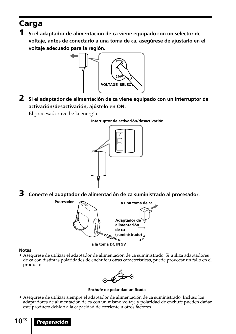 Carga | Sony MDR DS4000 User Manual | Page 62 / 108