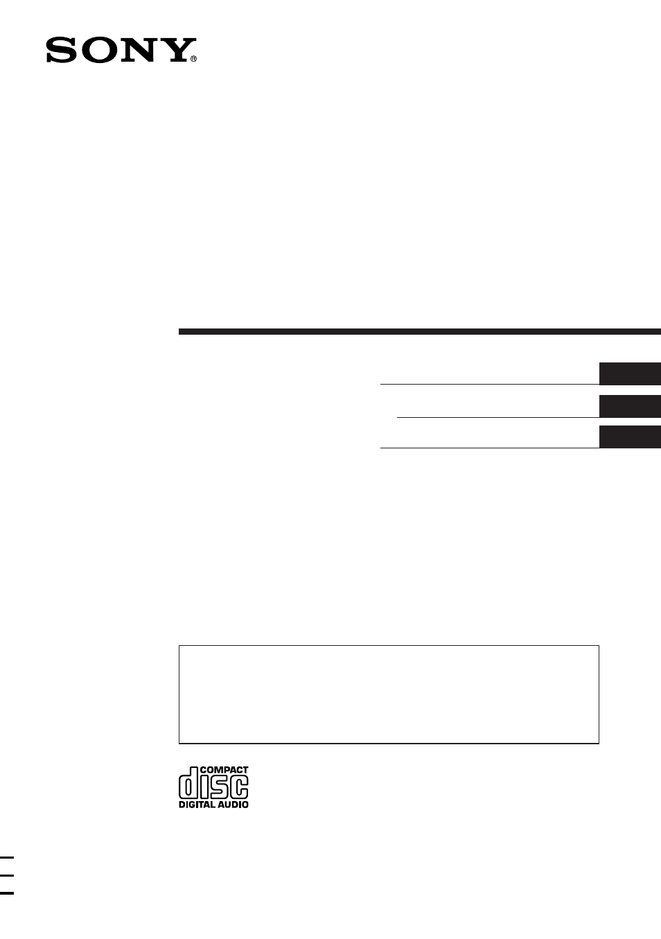 Sony CDX-C460 User Manual | 46 pages