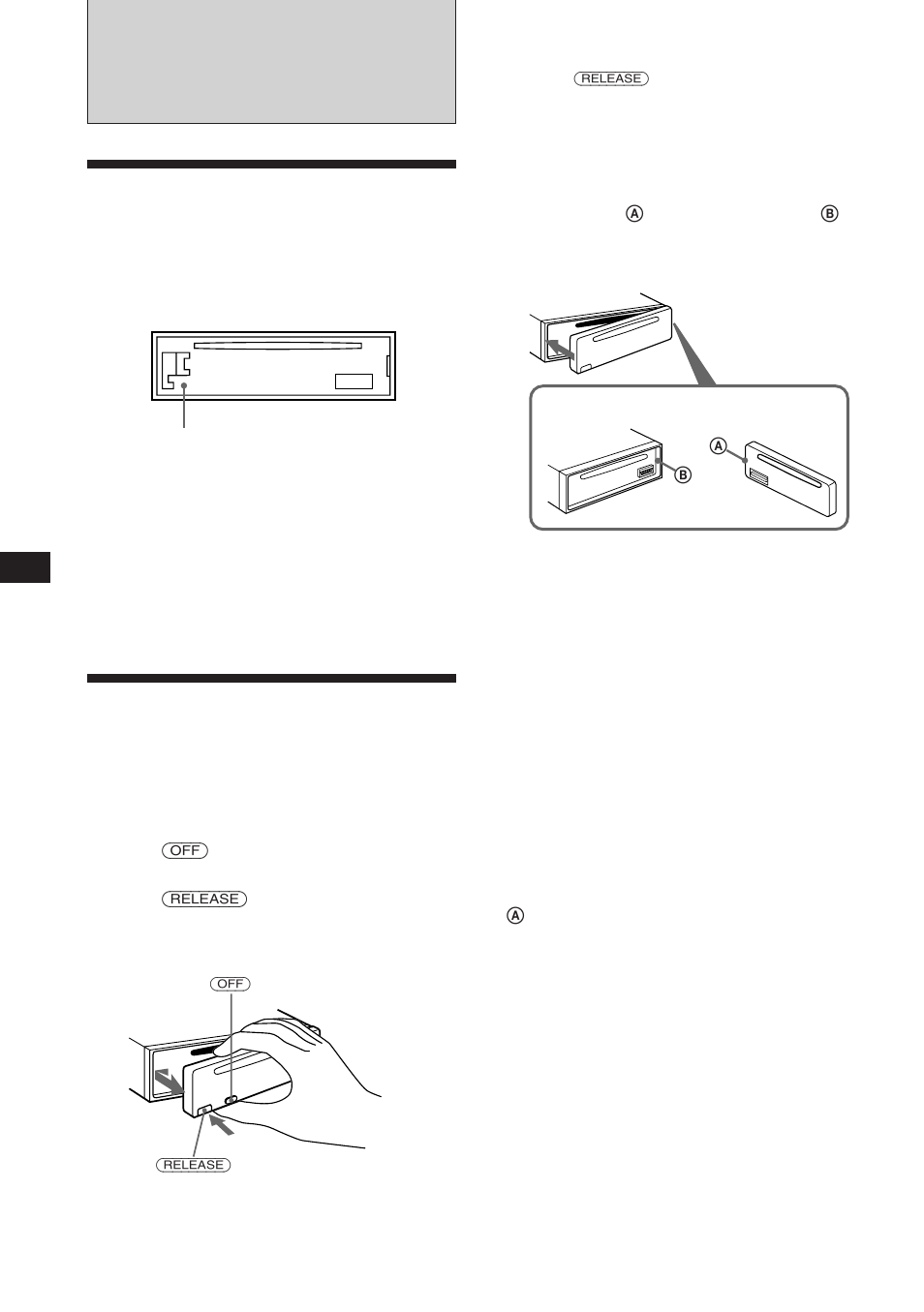 Procedimientos iniciales, Restauración de la unidad, Extracción del panel frontal | Sony CDX-C460 User Manual | Page 26 / 46