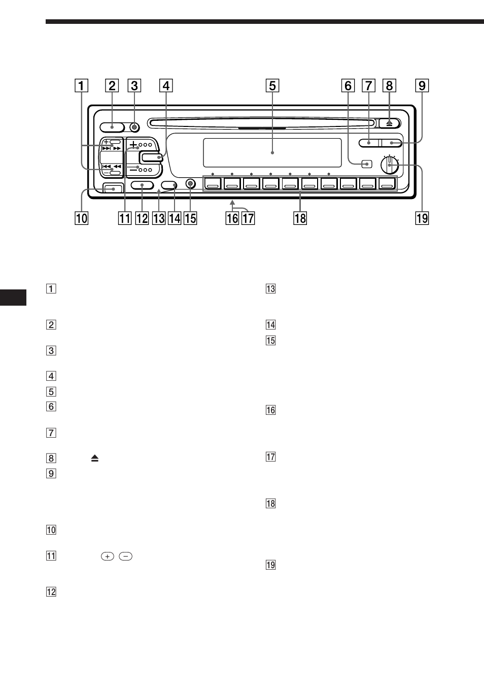Localización de los controles | Sony CDX-C460 User Manual | Page 40 / 46