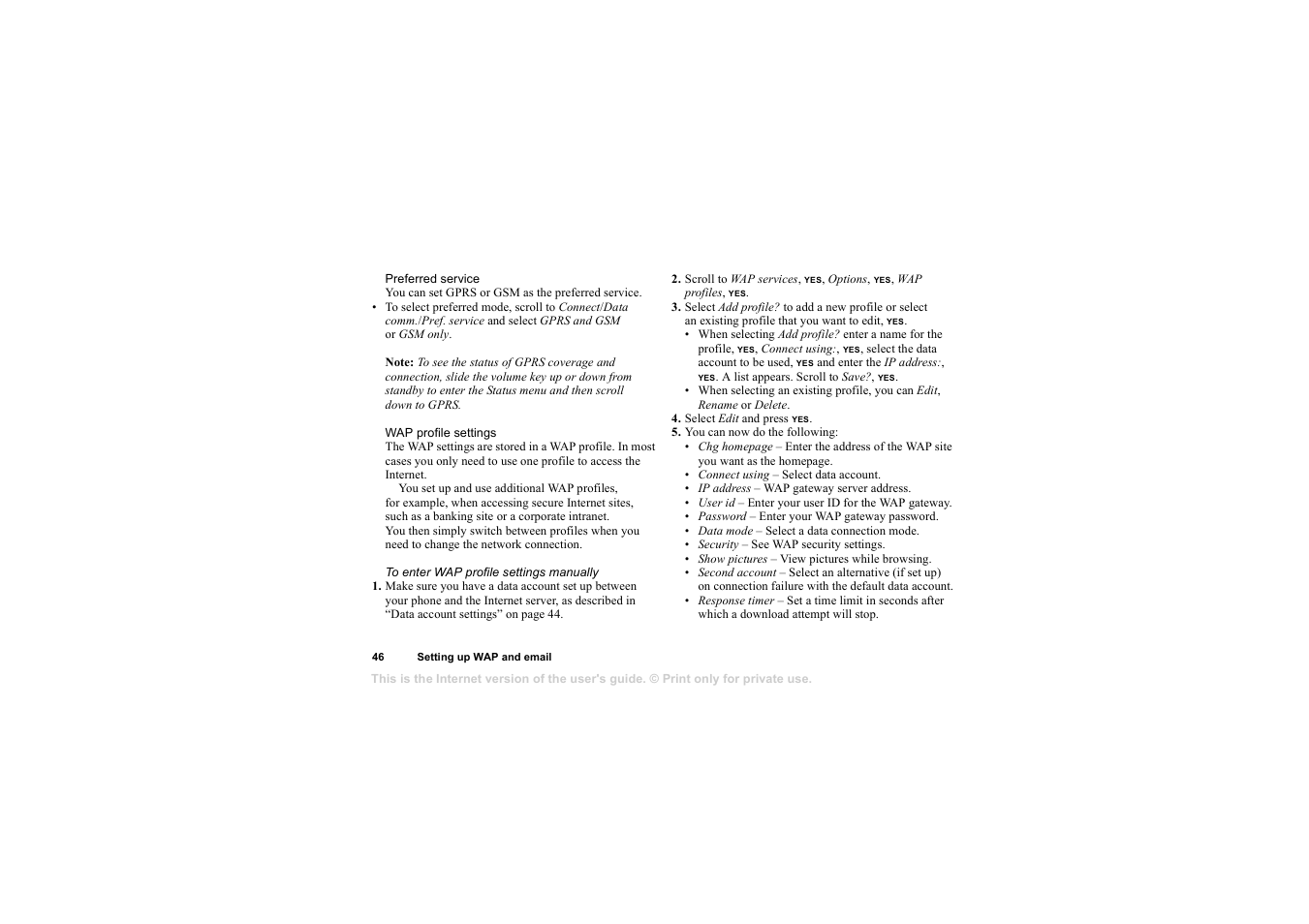 Sony T68i User Manual | Page 46 / 95