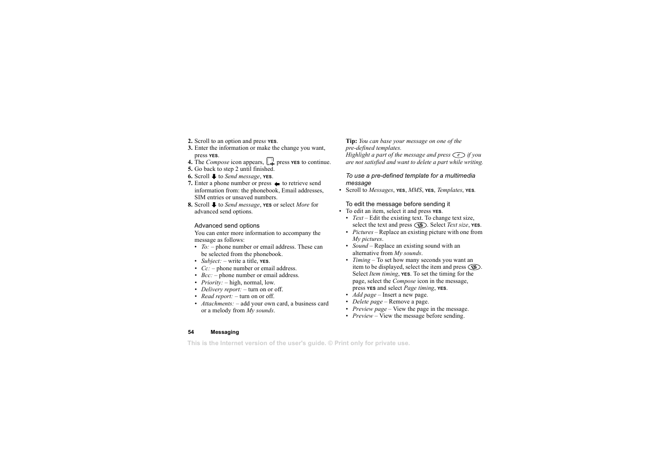 Sony T68i User Manual | Page 54 / 95