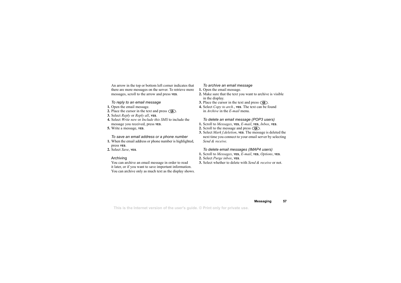 Sony T68i User Manual | Page 57 / 95
