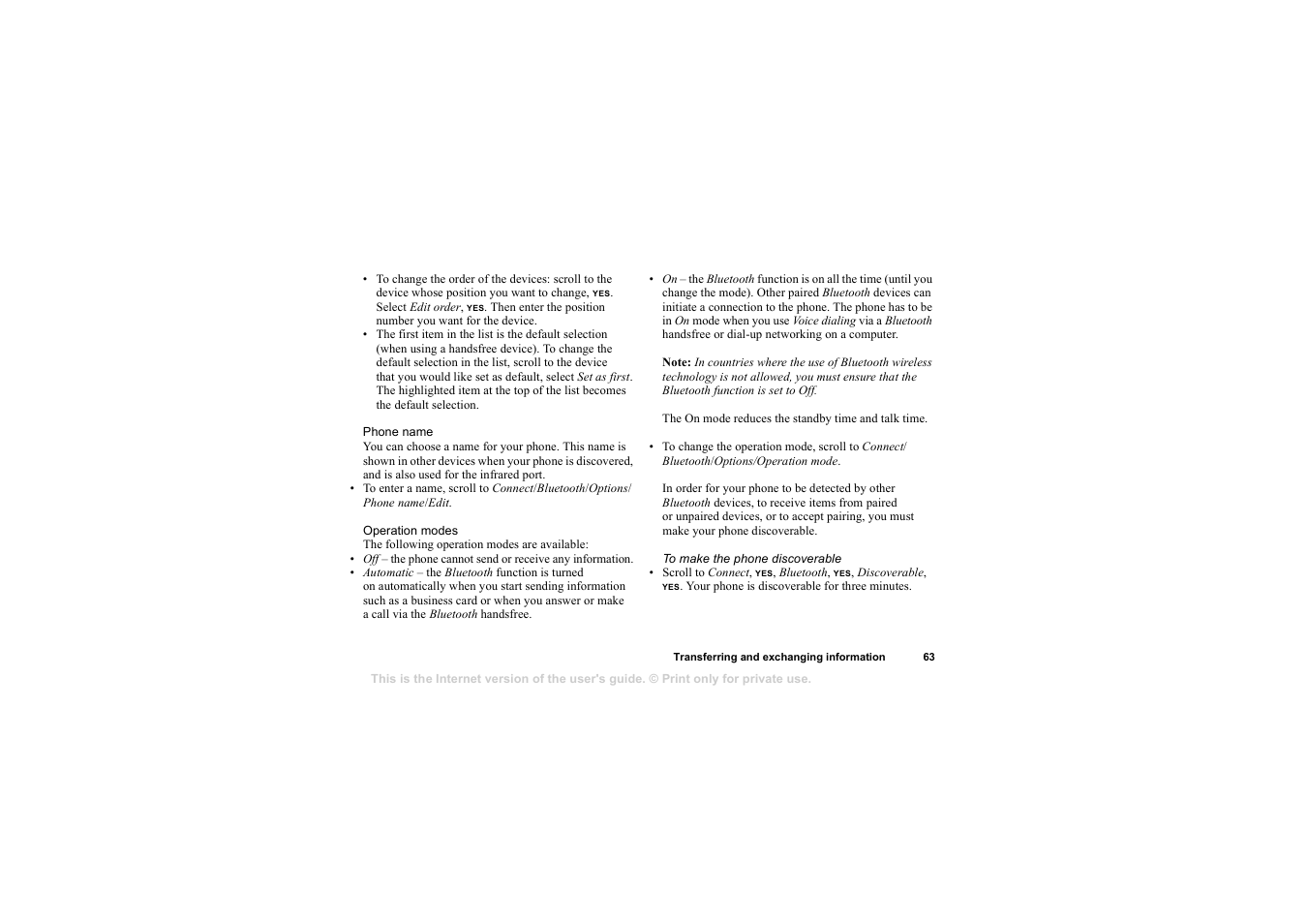 Sony T68i User Manual | Page 63 / 95