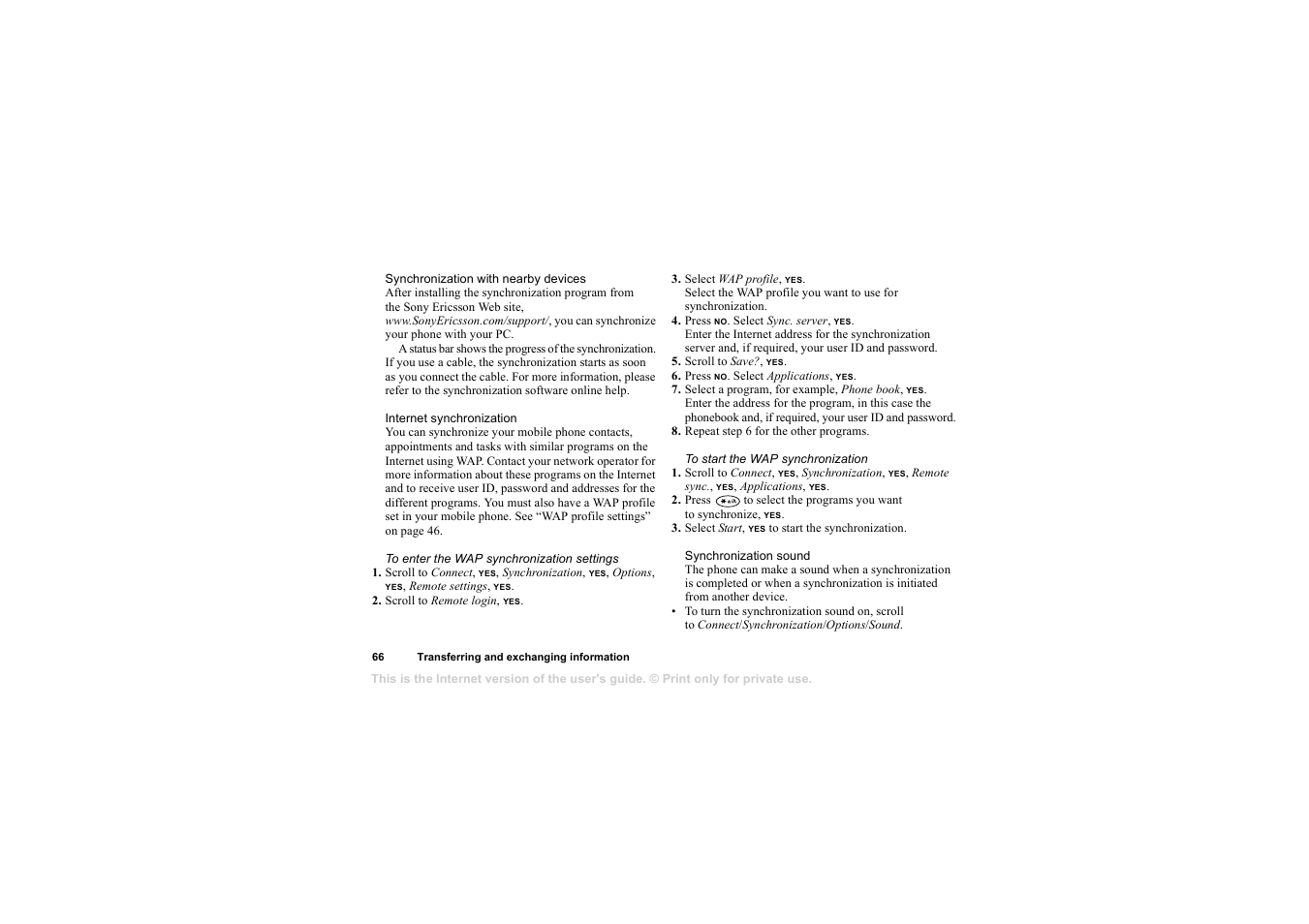 Sony T68i User Manual | Page 66 / 95