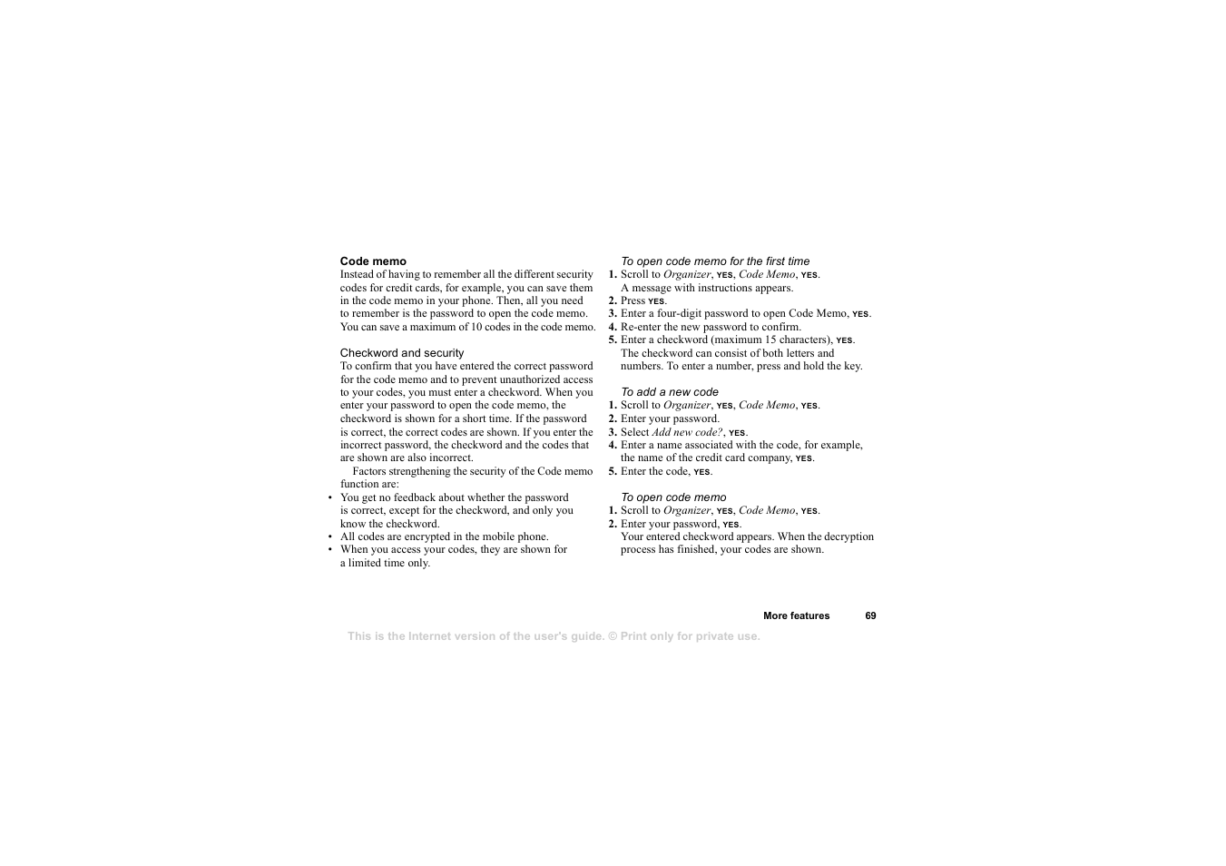Sony T68i User Manual | Page 69 / 95