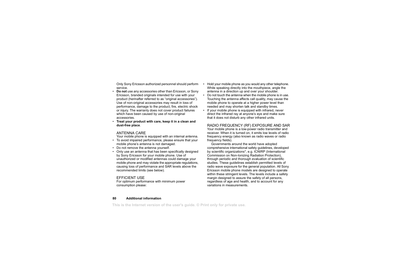 Sony T68i User Manual | Page 80 / 95